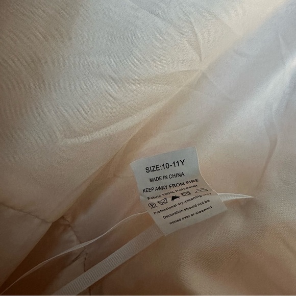 Ivory Lace & Tulle Flower Girl Dress |Size 10-11Y|Satin Bow Back|Formal Occasion - Picture 9 of 9